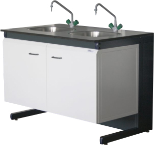 Cтол с двумя раковинами для мытья посуды